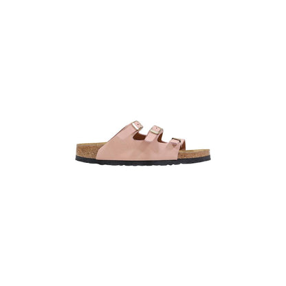 Birkenstock Mehrfarbige flache Ledersandalen