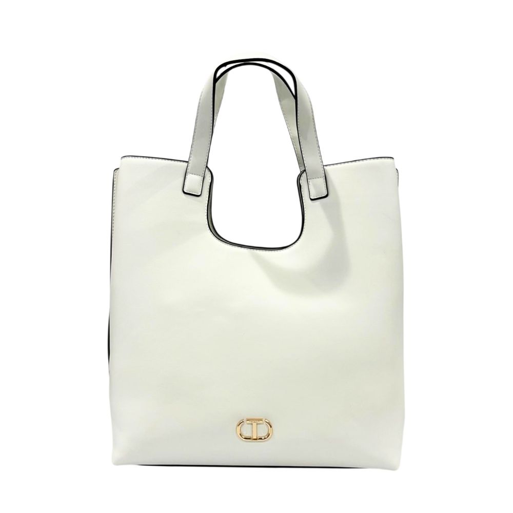 Twinset Weiße Damenhandtasche aus PU