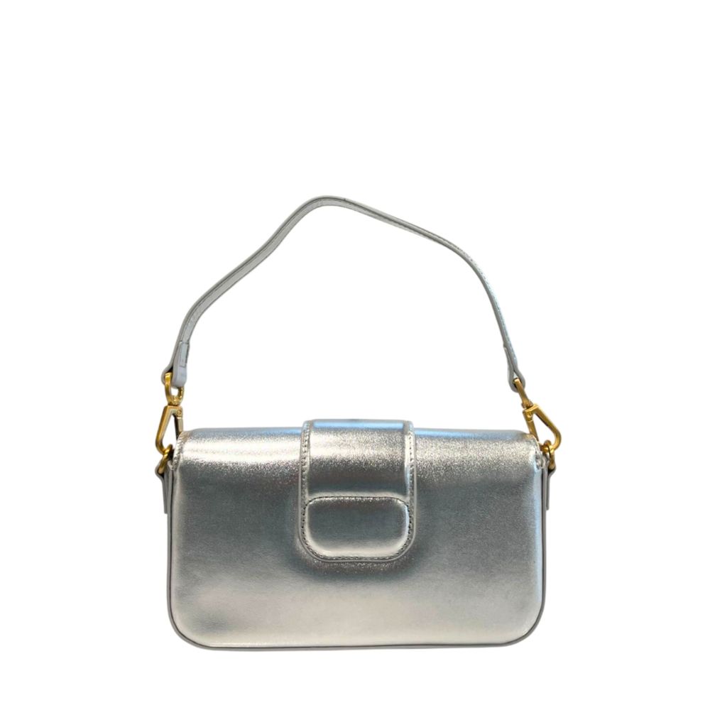 Twinset Silberne Damen-Umhängetasche aus PU