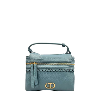 Twinset Blaue PU-Damenhandtasche