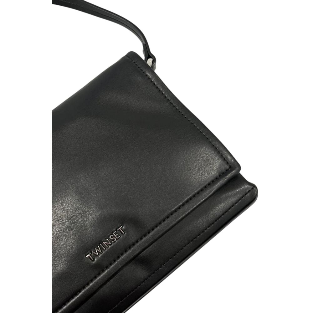 Twinset Schwarze Schultertasche aus PU für Damen