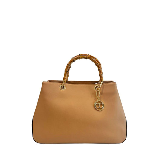 Twinset Braune PU-Damenhandtasche