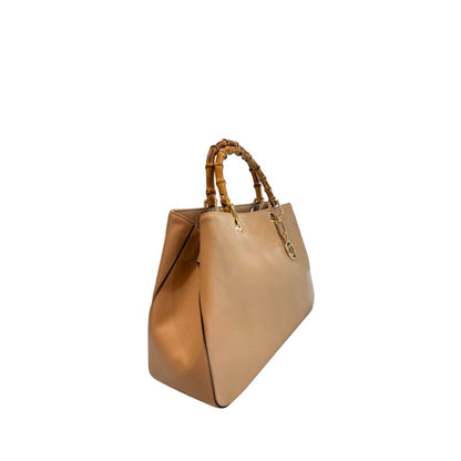 Twinset Braune PU-Damenhandtasche
