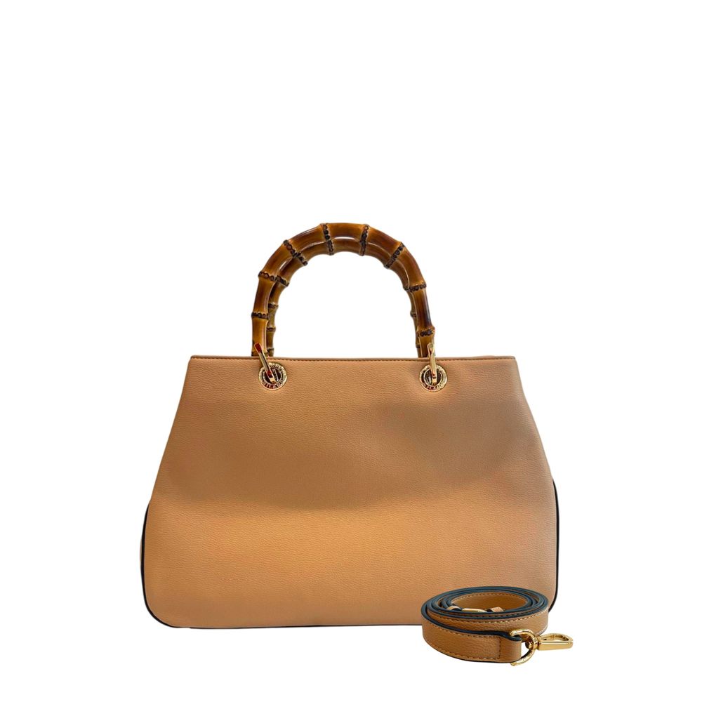 Twinset Braune PU-Damenhandtasche
