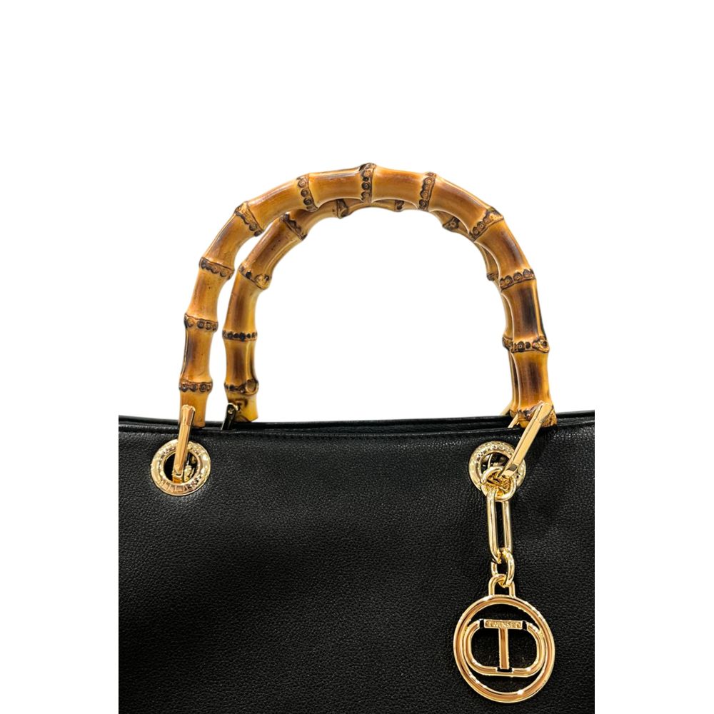 Twinset Schwarze Damen-Handtasche aus PU