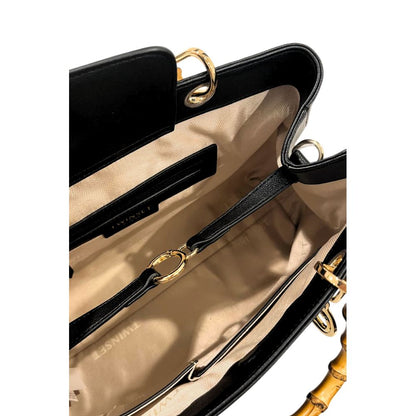 Twinset Schwarze Damen-Handtasche aus PU