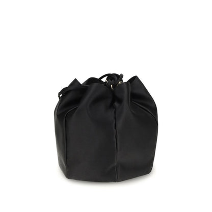 Prada Schwarze Seiden-Beuteltasche