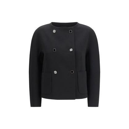 Max Mara Schwarzer Triacetat-Mantel