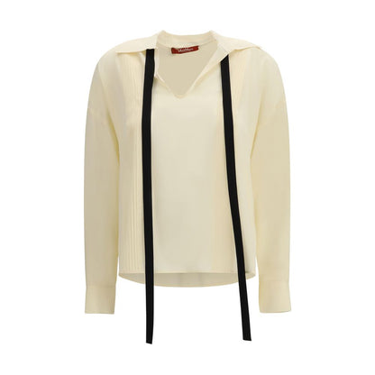 Max Mara Beige Seidenbluse