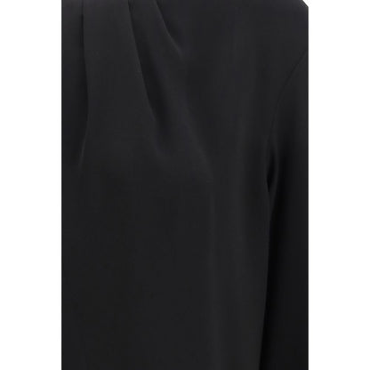 Max Mara Schwarze Triacetat-Bluse