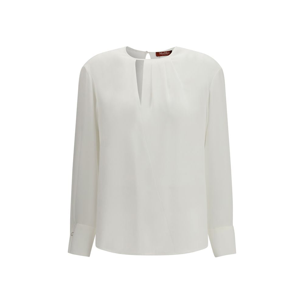 Max Mara Weiße Triacetat-Bluse
