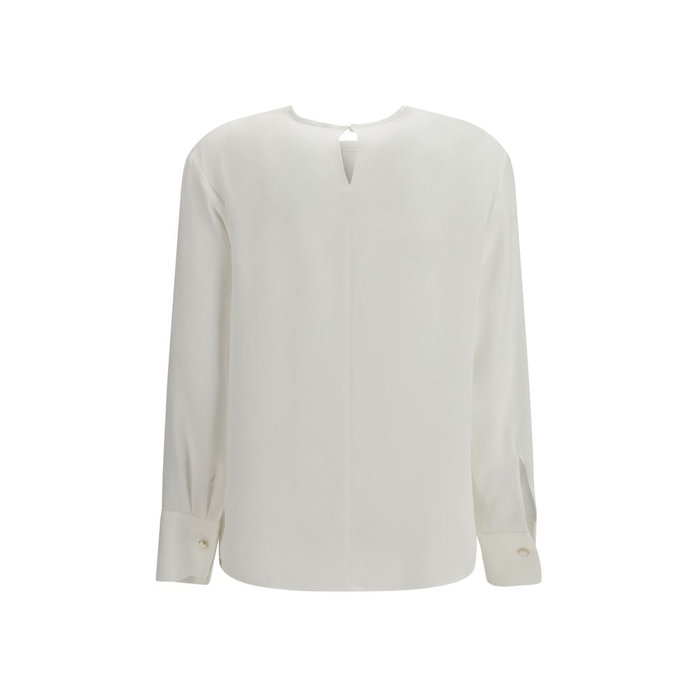 Max Mara Weiße Triacetat-Bluse
