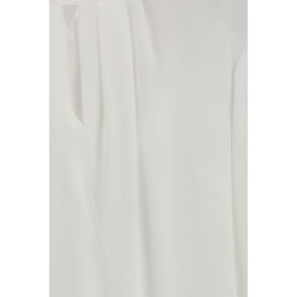 Max Mara Weiße Triacetat-Bluse