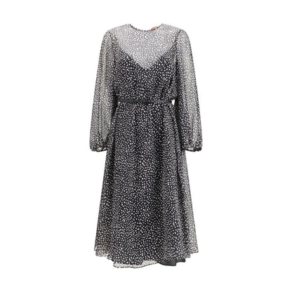 Max Mara Schwarzes Seiden-Casual-Kleid