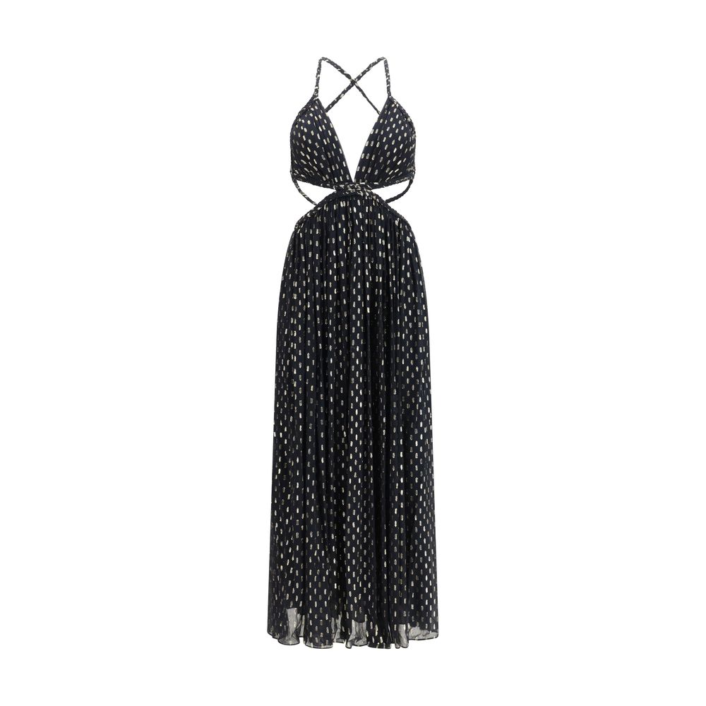 Zimmermann Schwarzes Viskose-Maxikleid