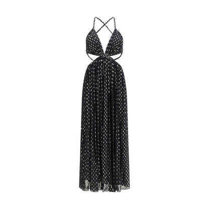 Zimmermann Schwarzes Viskose-Maxikleid