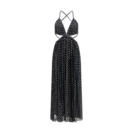 Zimmermann Schwarzes Viskose-Maxikleid