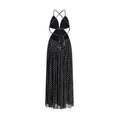 Zimmermann Schwarzes Viskose-Maxikleid