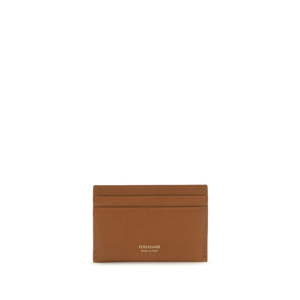 Ferragamo Braunes Kalbsleder Bos Taurus Portemonnaie