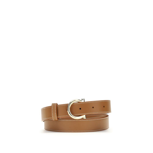 Ferragamo Beige Kalbsleder Bos Taurus Regular Gürtel