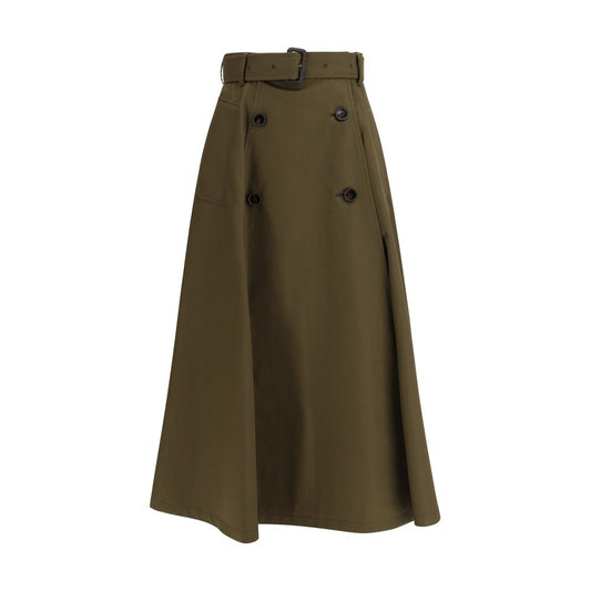 Burberry Zweifarbiger Baumwoll-Midirock