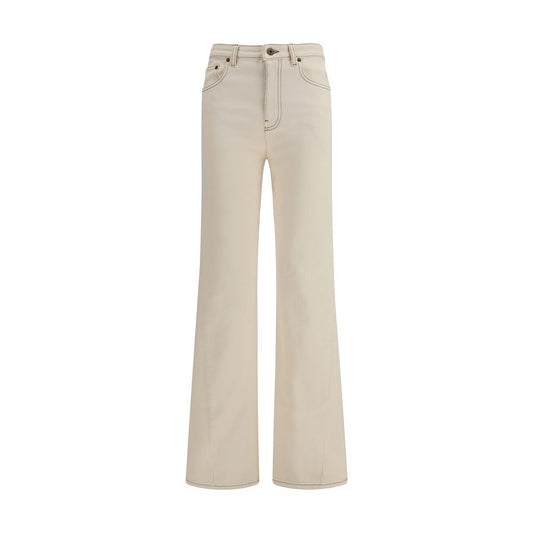 Burberry Beige Baumwoll-Bootcut-Jeans