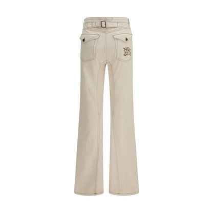 Burberry Beige Baumwoll-Bootcut-Jeans