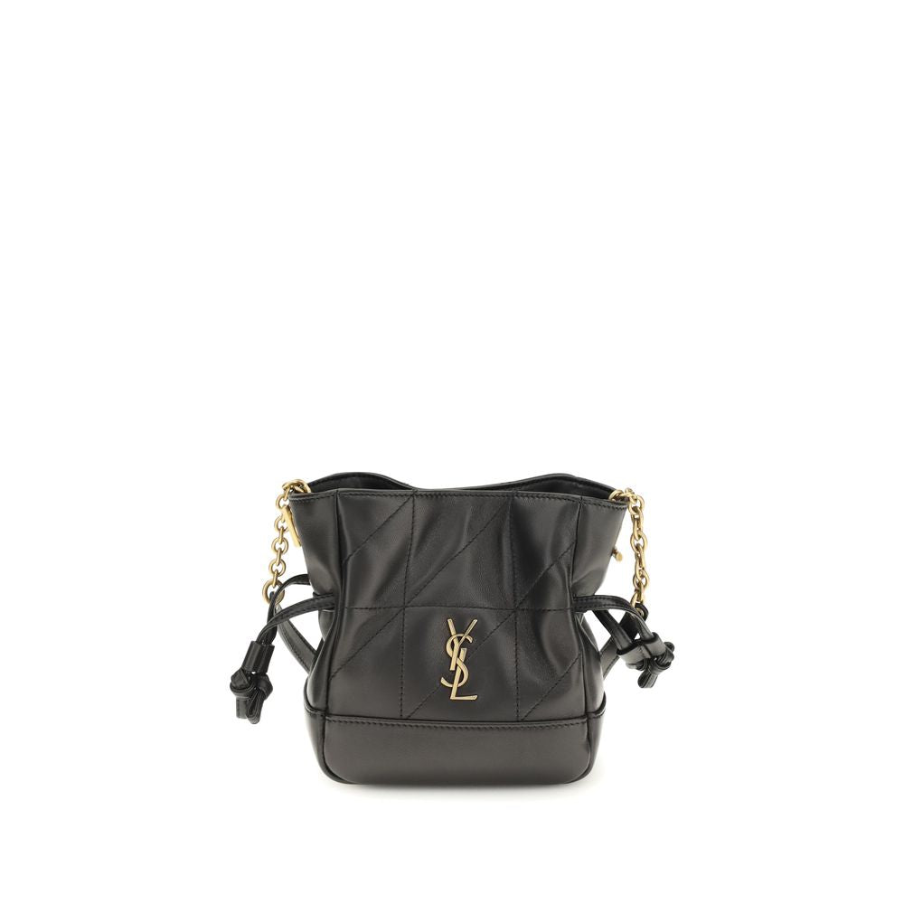 Saint Laurent Schwarze Kalbsleder Bos Taurus Clutch Bag