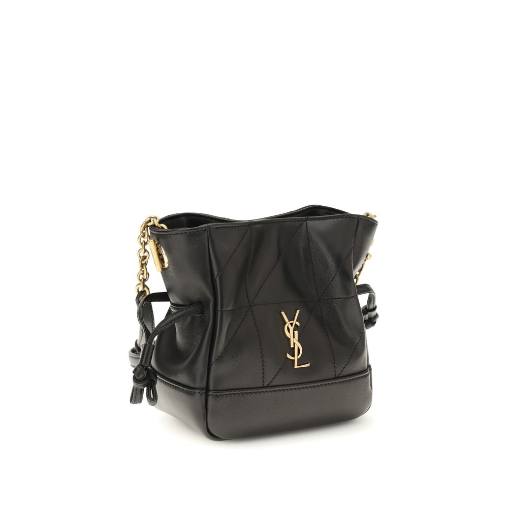 Saint Laurent Schwarze Kalbsleder Bos Taurus Clutch Bag