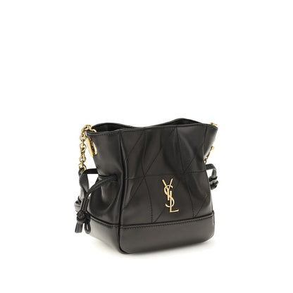 Saint Laurent Schwarze Kalbsleder Bos Taurus Clutch Bag