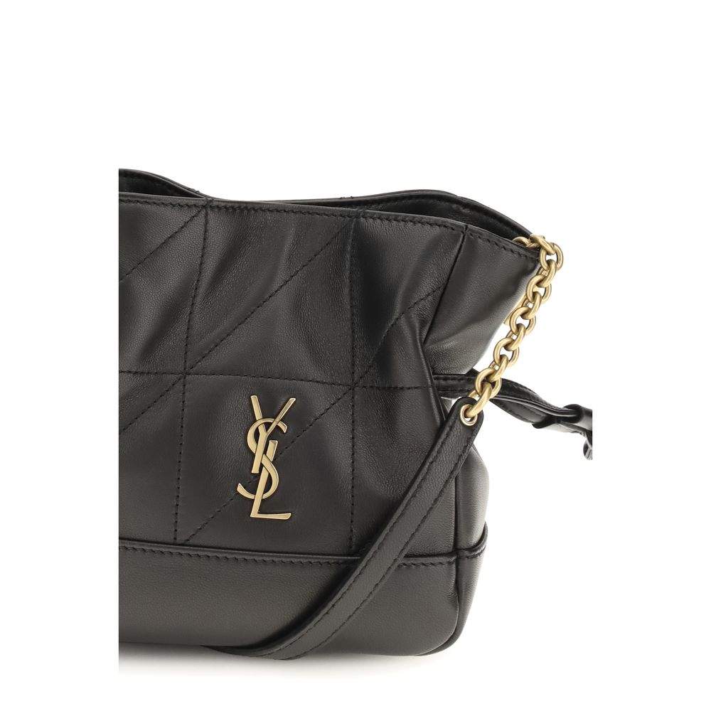 Saint Laurent Schwarze Kalbsleder Bos Taurus Clutch Bag