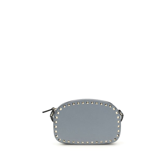 Valentino Garavani Schultertasche aus blauem Kalbsleder Bos Taurus
