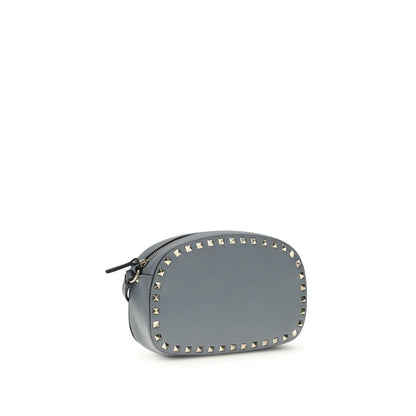 Valentino Garavani Schultertasche aus blauem Kalbsleder Bos Taurus