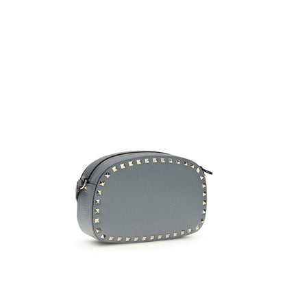 Valentino Garavani Schultertasche aus blauem Kalbsleder Bos Taurus