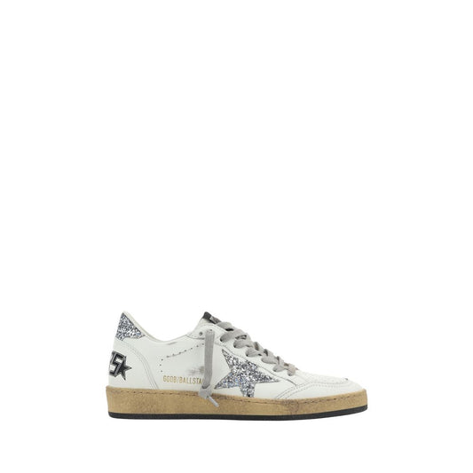 Golden Goose Weiße Low-Top-Sneaker aus Ziegenleder