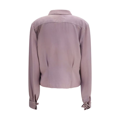 Maison Margiela Lila Seidenhemd