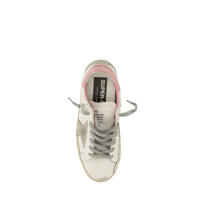 Golden Goose Weiße Low-Top-Sneaker aus Kalbsleder Bos Taurus