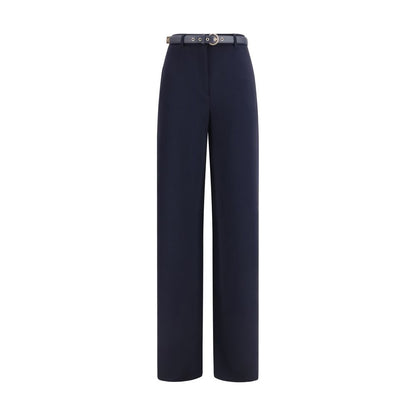 Max Mara Blaue Triacetat Freizeithose