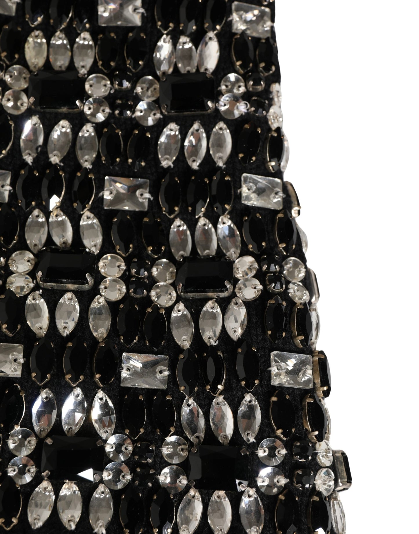 Dolce & Gabbana Schwarze Woll-Sturmhaube mit Kristallbesatz