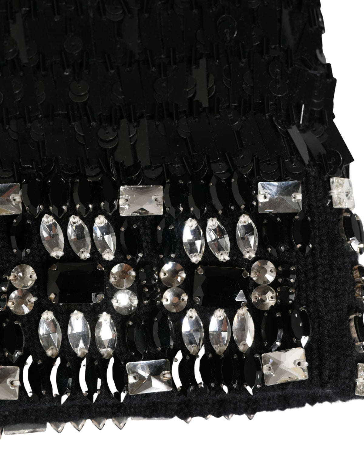 Dolce & Gabbana Cappello con cristalli, colore nero, in lana vergine e vetro