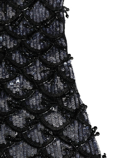 Dolce & Gabbana Schwarze Woll-Sturmhaube mit Kristallbesatz