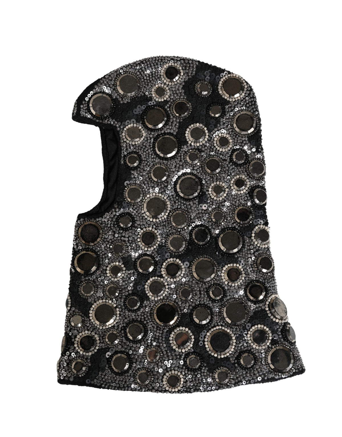 Dolce & Gabbana Cappello con cristalli, colore nero, in lana vergine e viscosa e vetro