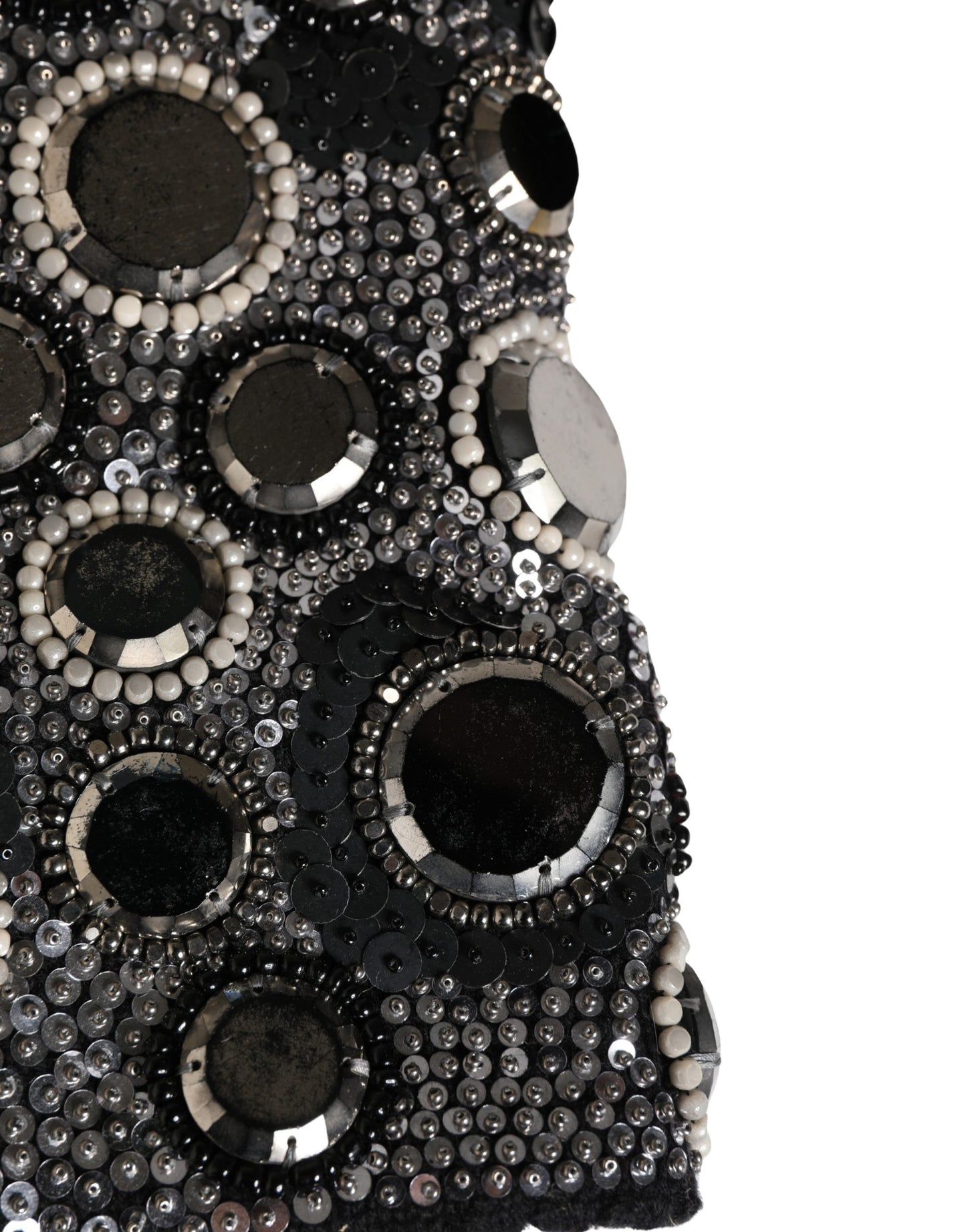 Dolce & Gabbana Schwarze Woll-Sturmhaube mit Kristallbesatz