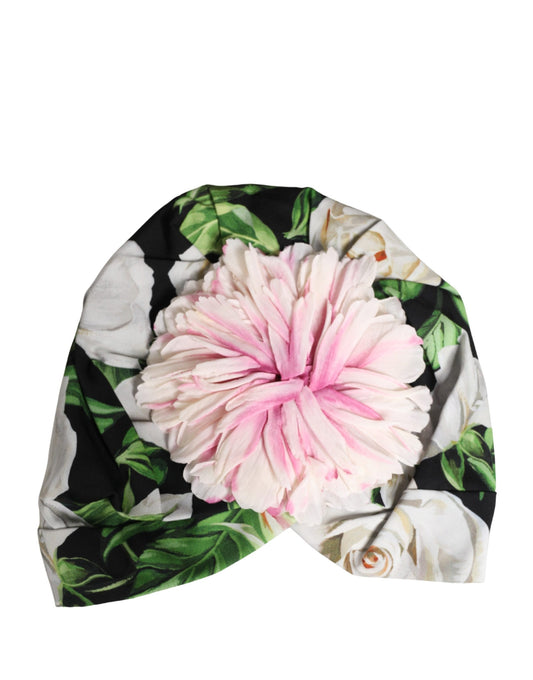 Dolce & Gabbana Black Floral Women's Turban