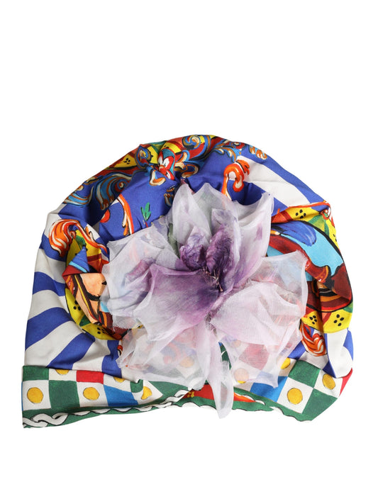 Dolce & Gabbana Carretto Multicolor Silk Cotton Hat