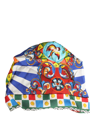 Dolce & Gabbana Mehrfarbiger Turban-Kopfschmuck mit Carretto-Motiv