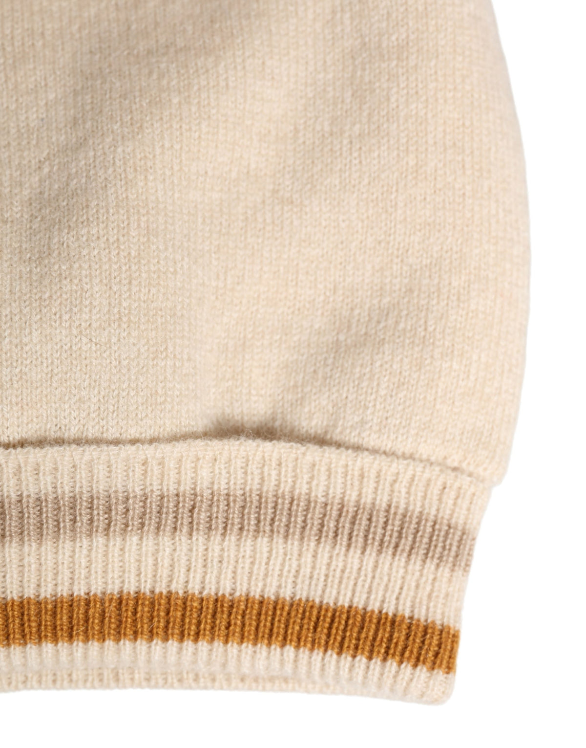 Dolce & Gabbana Beanie invernale da donna beige in cashmere lavorato a maglia