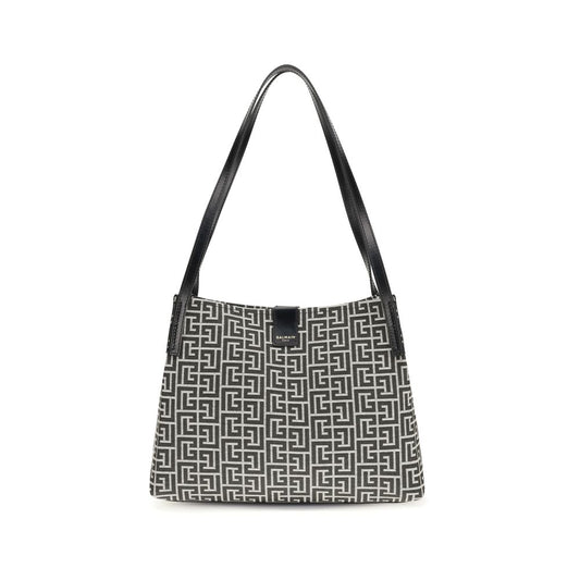 Balmain Schwarze Baumwoll-Umhängetasche
