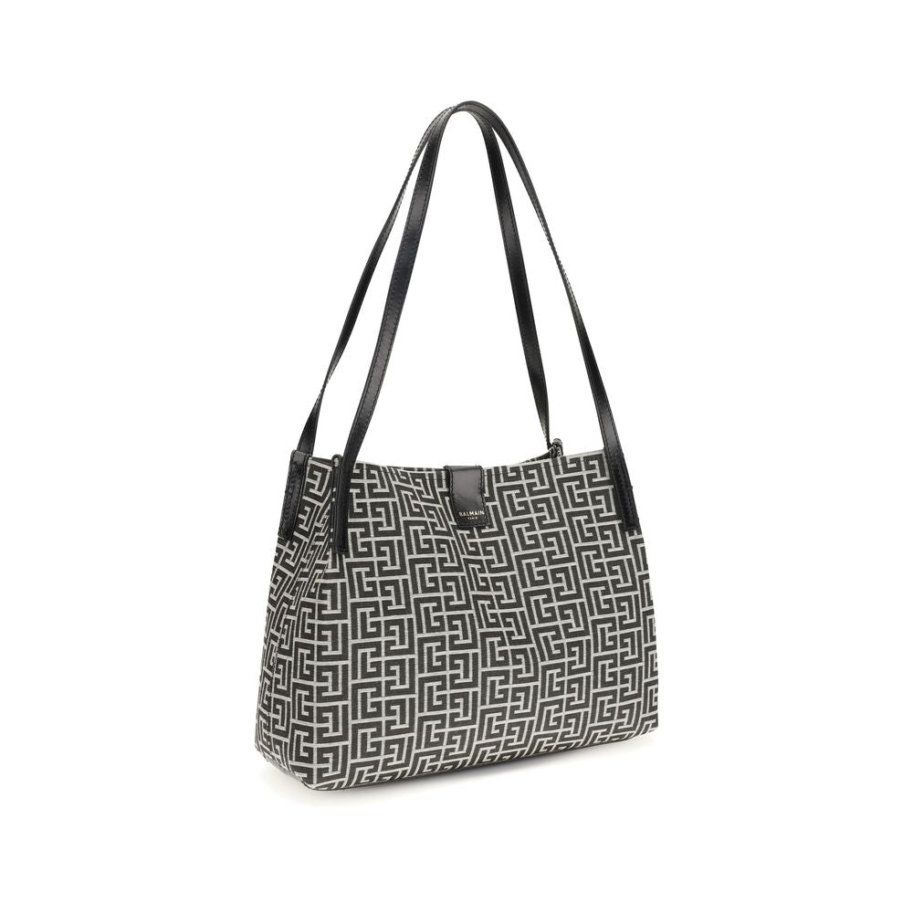 Balmain Schwarze Baumwoll-Umhängetasche