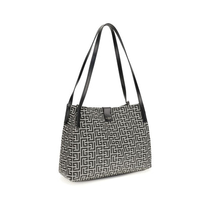 Balmain Schwarze Baumwoll-Umhängetasche